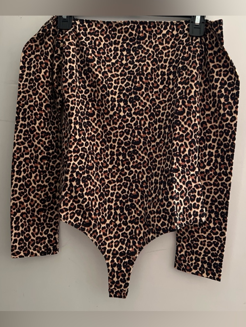 American Apparel Leopard Print Bodysuit - Brown & Black